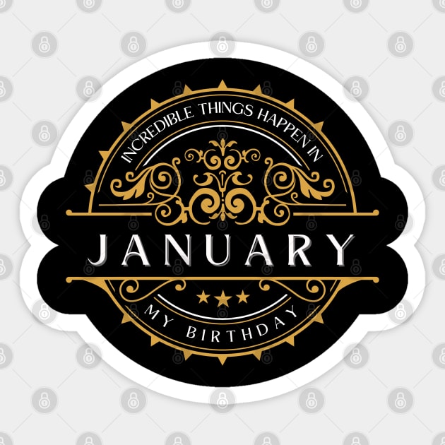 Born in january Sticker by EMCO HZ 